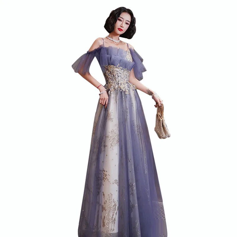 

Plus Size Robe De Soiree It's Yiiya AR474 Spaghetti Strap Boat Neck Evening Gowns For Women Shiny Glitter Ruched Evening Dresses