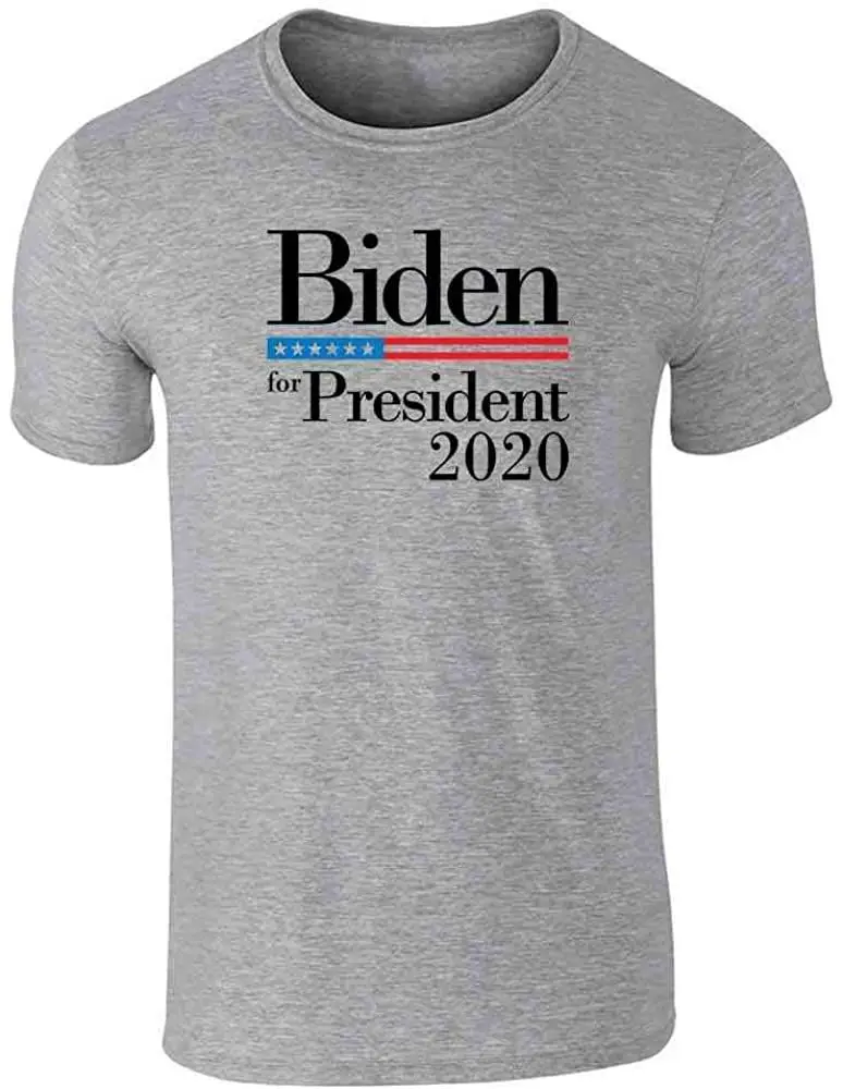 

Joe Biden For President 2020 Campaign Gray Graphic Tee T-Shirt For Men Breathable T Shirts Funny Print Tshirt Pure Cotton Cool