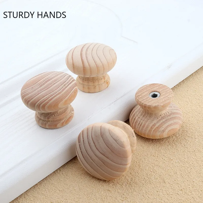 4 шт. ручка из натуральной сосны с одним отверстием ручки и для дома винного шкафа
