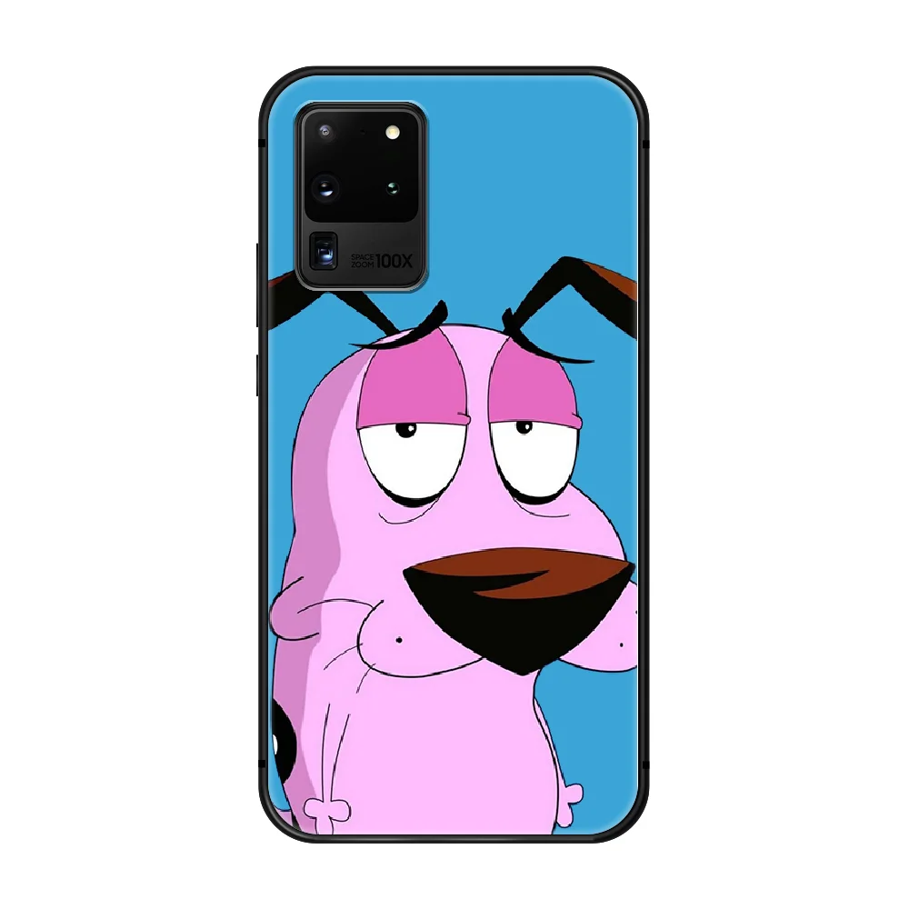 

Cowardly Dog funny cartoon Phone Case Cover Hull For Samsung Galaxy S 6 7 8 9 10 e 20 edge uitra Note 8 9 10 plus black hoesjes