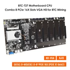 BTC-T37 8 GPU настольный компьютер для майнинга, материнская плата с ЦП PCI Express 16X, графическая карта DDR3, материнская плата для майнинга с поддержкой HDMI