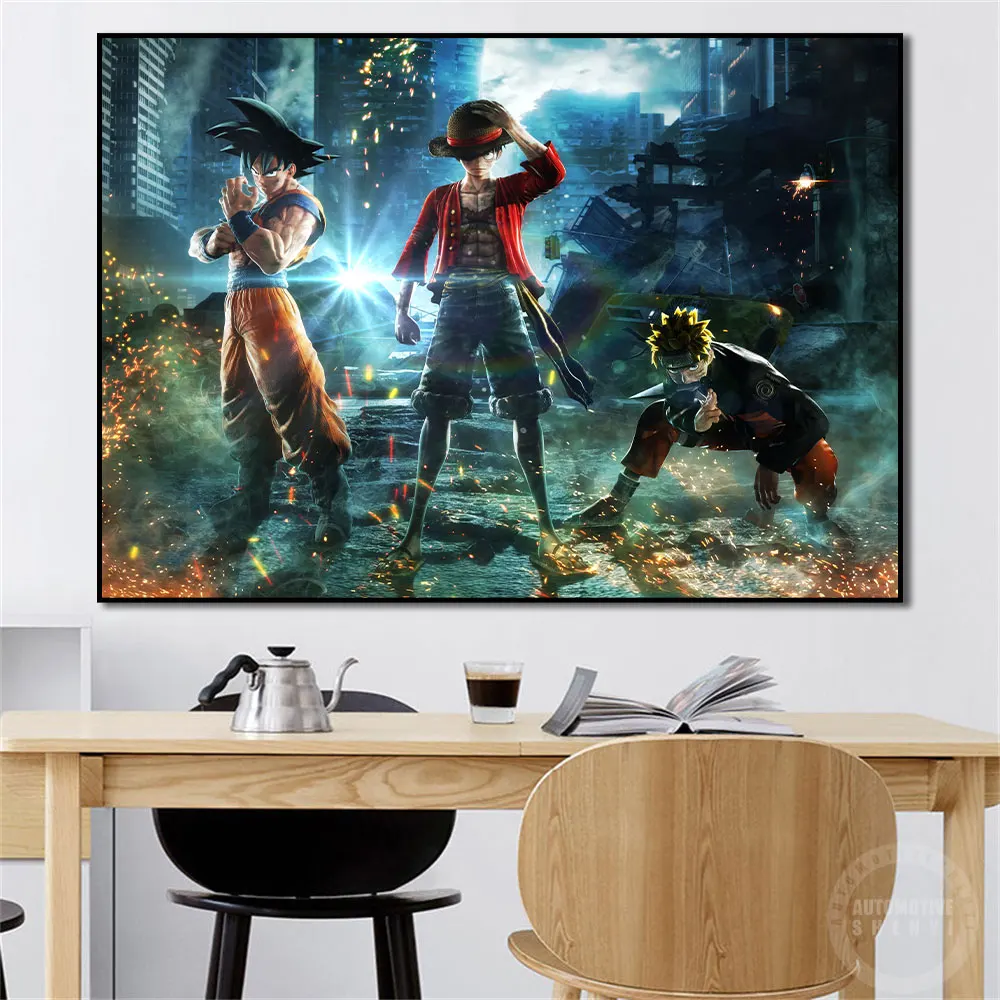 

Uzumaki Luffy Goku Naruto One Piece Anime Poster Wall Art Decoration Canvas Painting Cuadros Mural Home Kids Room Decor