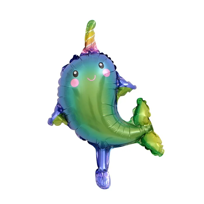 Narwhal 10 шт. мини-Воздушные шары в виде животных, насекомых, улиток, бабочек, лягушек, надувные игрушки, декор для дня рождения, товары для детского дня рождения - Цвет: Narwhal