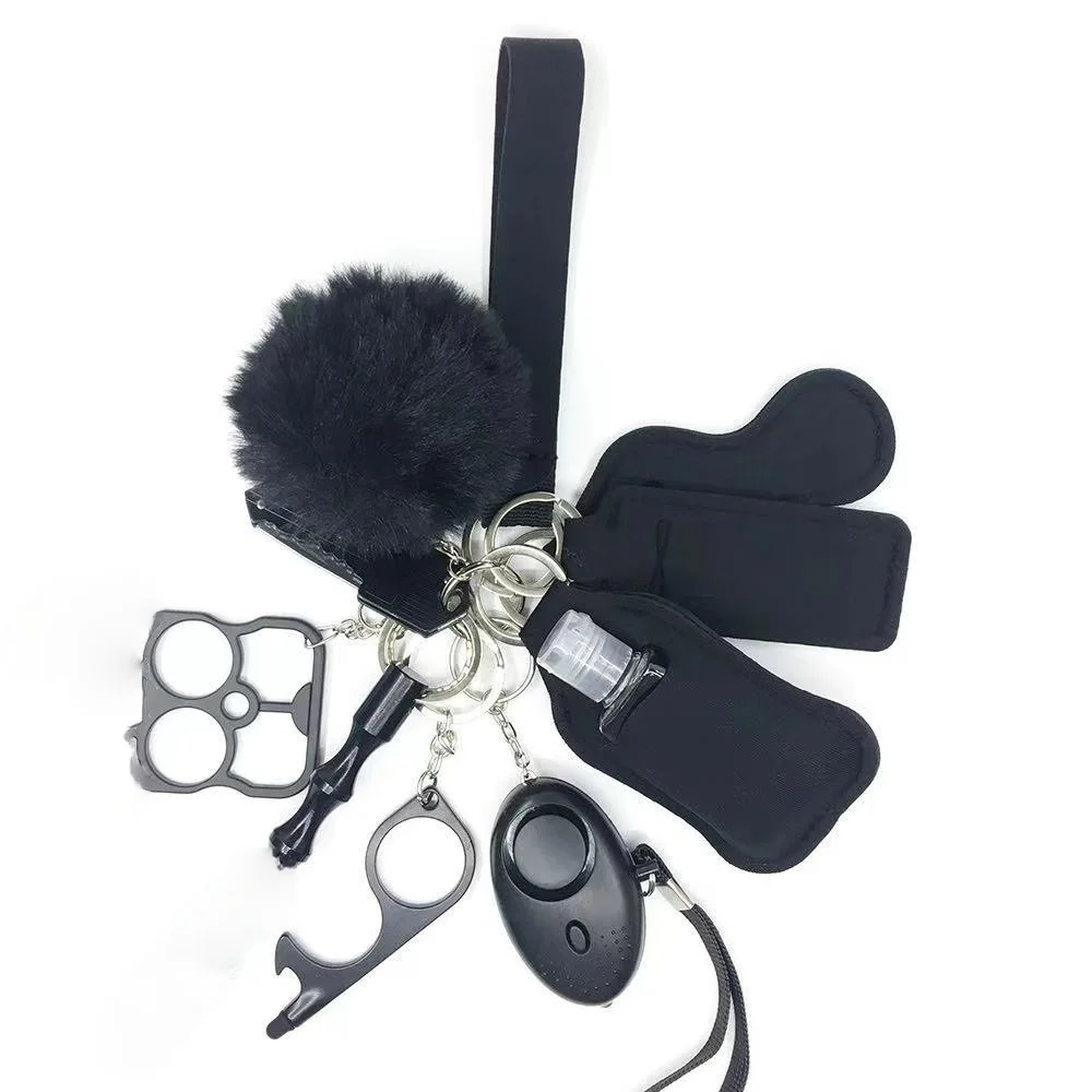 

Women Alarm Personal Key Chain Set Self Defense Alarm Key Ring Safety Self Protection Security Alarm Key Ring For Girls Gifts