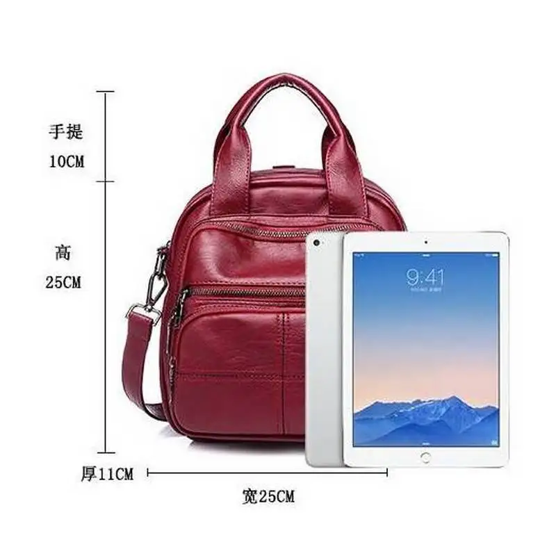 Однотонный мягкий рюкзак из искусственной кожи женский маленький простой