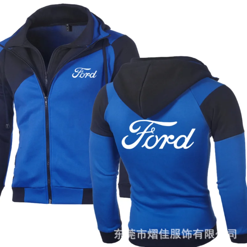 

Новинка 2020, осенняя модная Толстовка для ford, повседневная куртка, толстовка с двойной молнией, хлопковые свитшоты для косплея