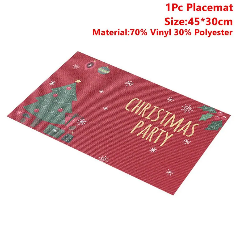 Table Mat 3 Taoup 1 шт. мультяшная Рождественская Подарочная коробка Упаковка металлические рождественские украшения Декор для дома Noel Navidad Санта Клаус рождественские Вечерние - Цвет: Table Mat 3