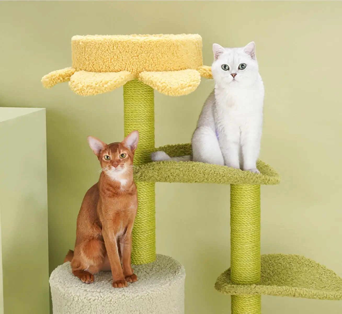 

Cat Scratching Post Sisal Rope Cat Climbing Frame Cute Playing Cat Tree