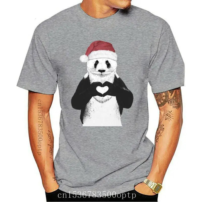 

Дизайнерская футболка с Санта-пандой, мужские футболки, повседневная футболка с рождественским подарком, футболки в стиле ретро с принтом ж...