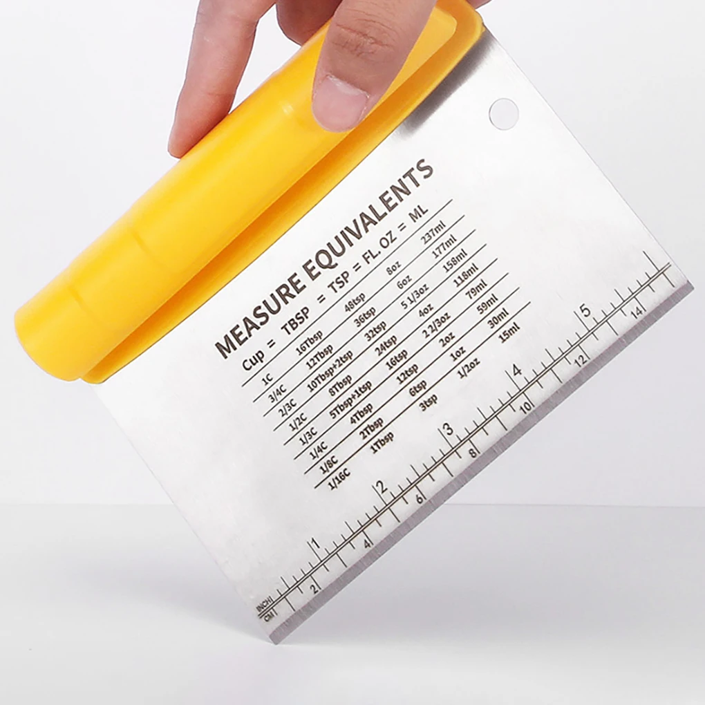 

Dough Scraper Home Bakery Stainless Steel Dough Bread Noodle Pizza Chopping Scraping Board With scale Home Cake Tools