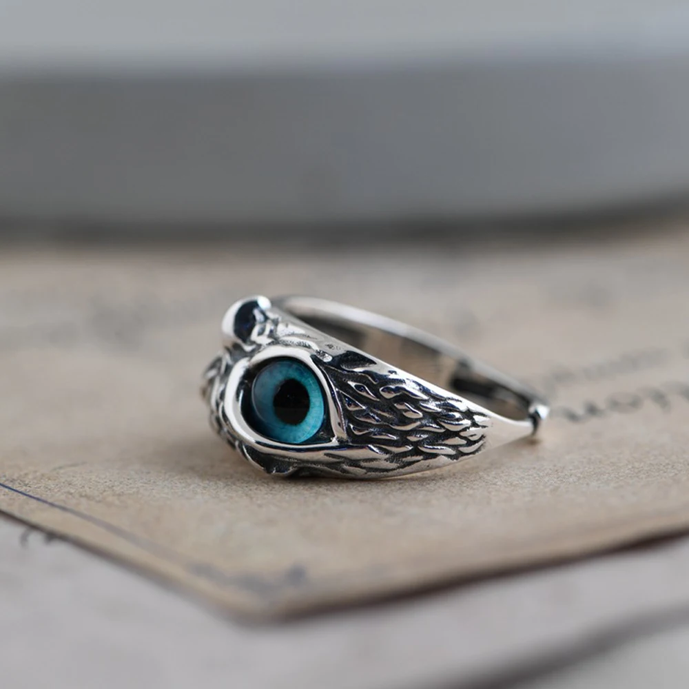

Charm Vintage Cute Men and Women Simple Design Owl Ring Silver Color Engagement Wedding Rings Jewelry Gifts