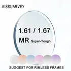 Сверхпрочные асперральные Линзы для очков, 1,61, 1,67-8, по рецепту, прозрачные затемненные оптические линзы, качество А