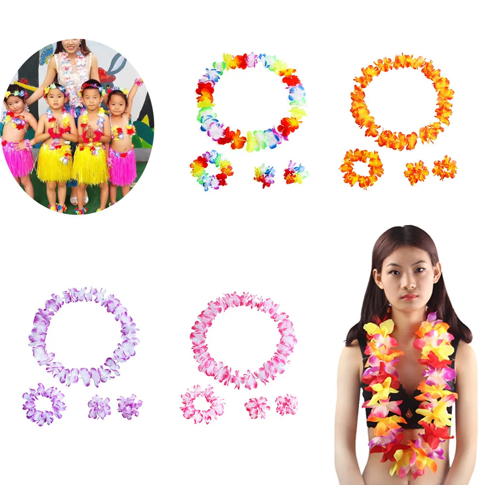 Рождественские украшения для дома Красивая гирлянда из цветов в гавайском стиле