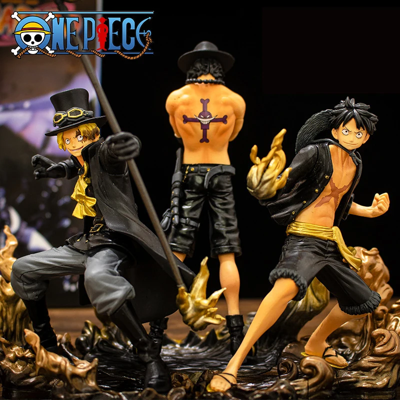 3 шт. цельная Обезьяна D Luffy Ace Sabo Three Brothers Dxf фигурка Модель ПВХ коллекционная