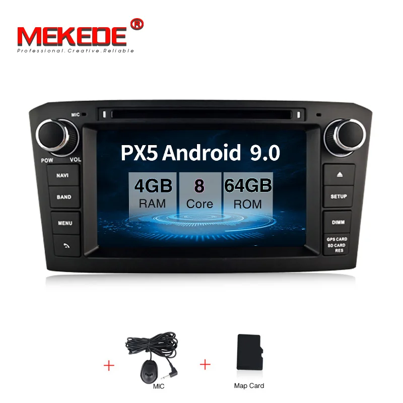 CAR DVD MEKEDE PX5 4G ram Android 9,0 Автомобильный DVD стерео Авто радио мультимедиа головное устройство для Toyota Avensis/T25 2003-2008 wifi RDS gps - Цвет: CAR DVD