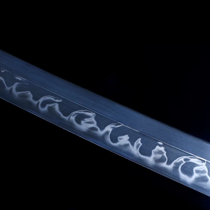 

Fully Forged Japanese Katana Handmade Full Tang T10 Steel Clay Tempered Hard Blade Practical Samurai Sword Genuine Rayskin