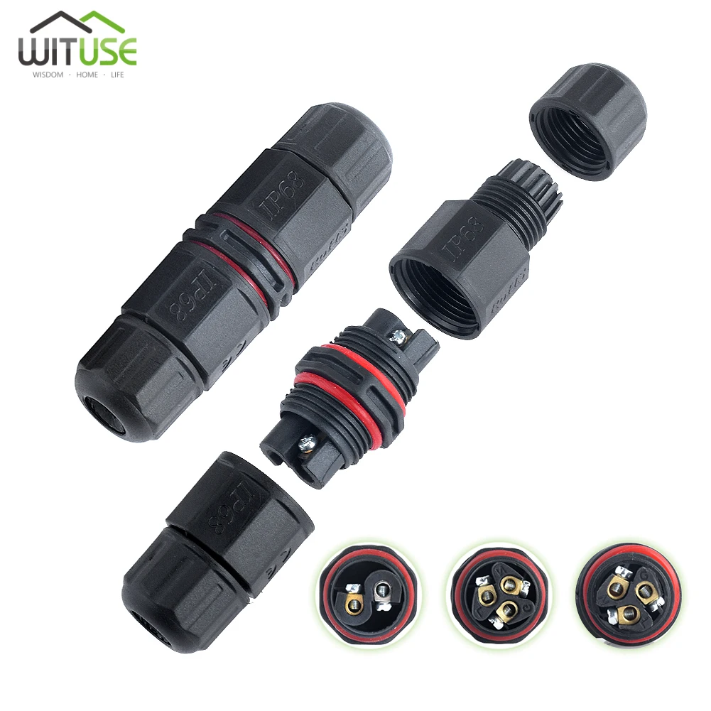 

5pcs Waterproof Cable Outdoor Set 2Pin 3Pin 4Pin 5Pin IP68 Adapter Wire Screw Electrical cable Terminal LED Light Connector