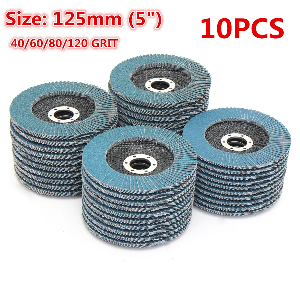 

10pcs grinding wheel flaps 125mm 40/60/80/120 grinding wheel angle grinder sand disc metal plastic wooden polishing tool A65