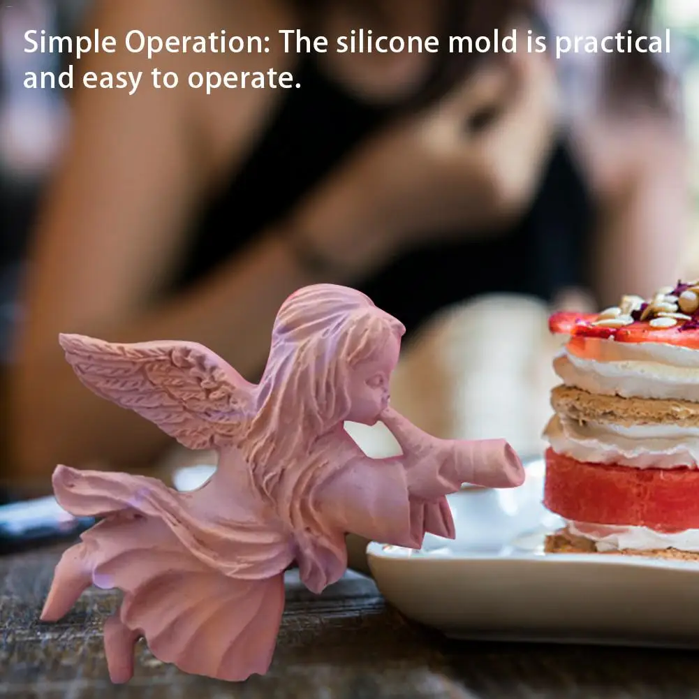Силиконовая формочка в виде девушки ангела DIY силиконовые формы для мыла торта