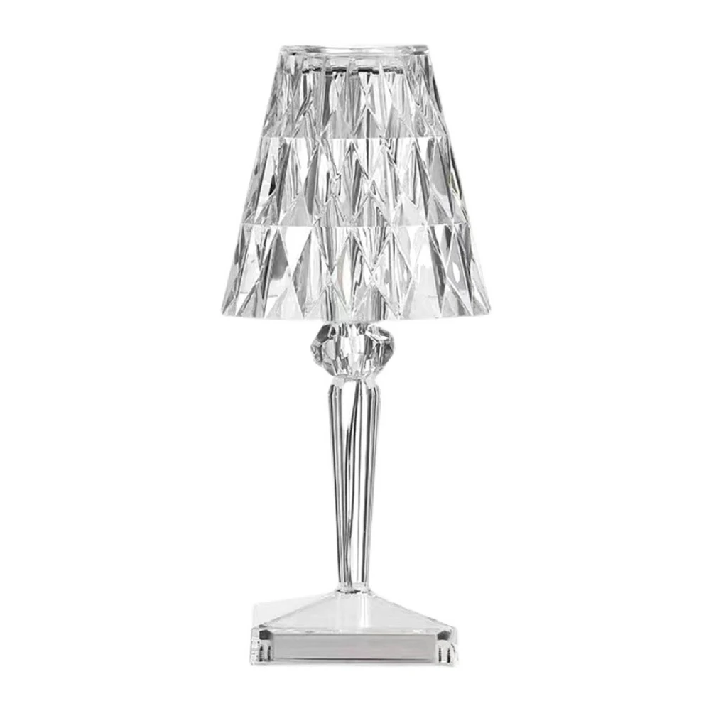 

Акриловый прозрачный Настольный светильник, прозрачные настольные лампы с призмой, дизайнерский декоративный прикроватный светодиодный с...