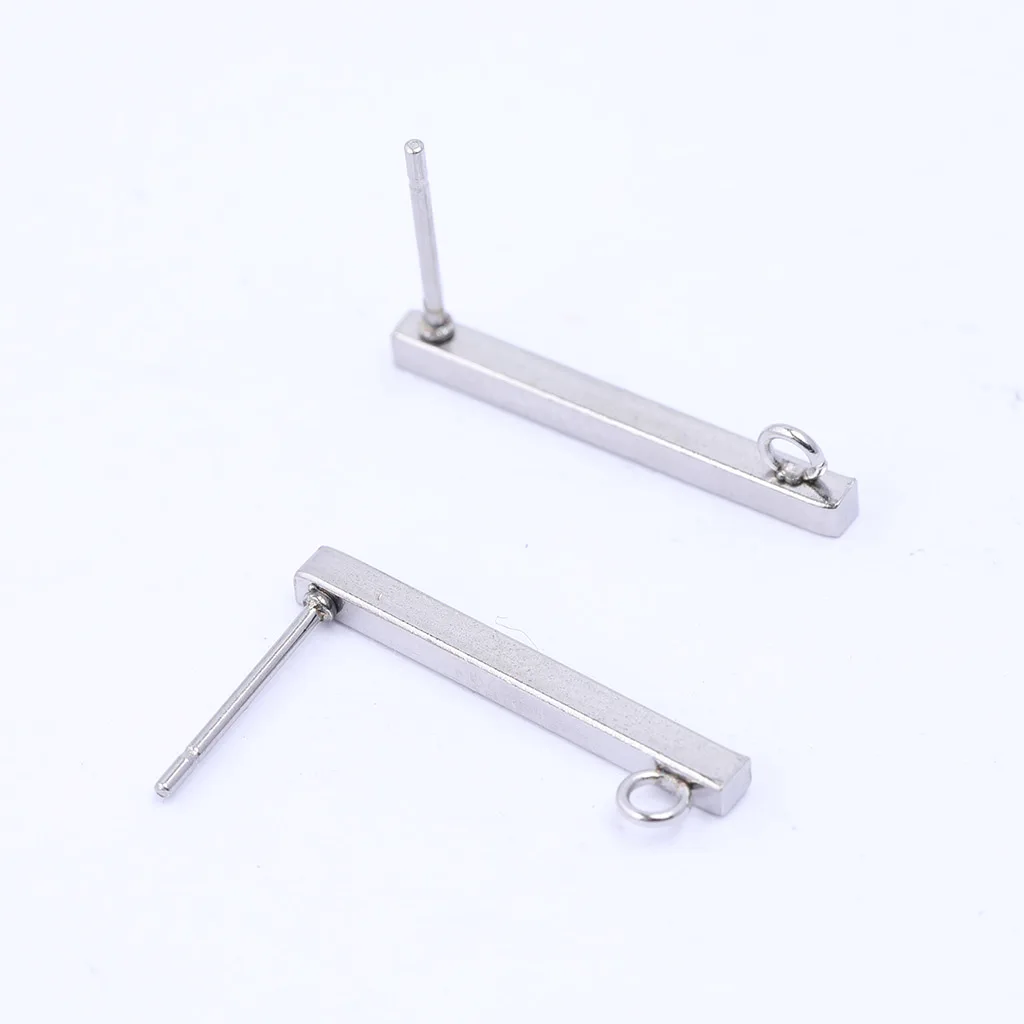 Серьги-гвоздики в форме стержня из нержавеющей стали 316 50 шт. | Украшения и