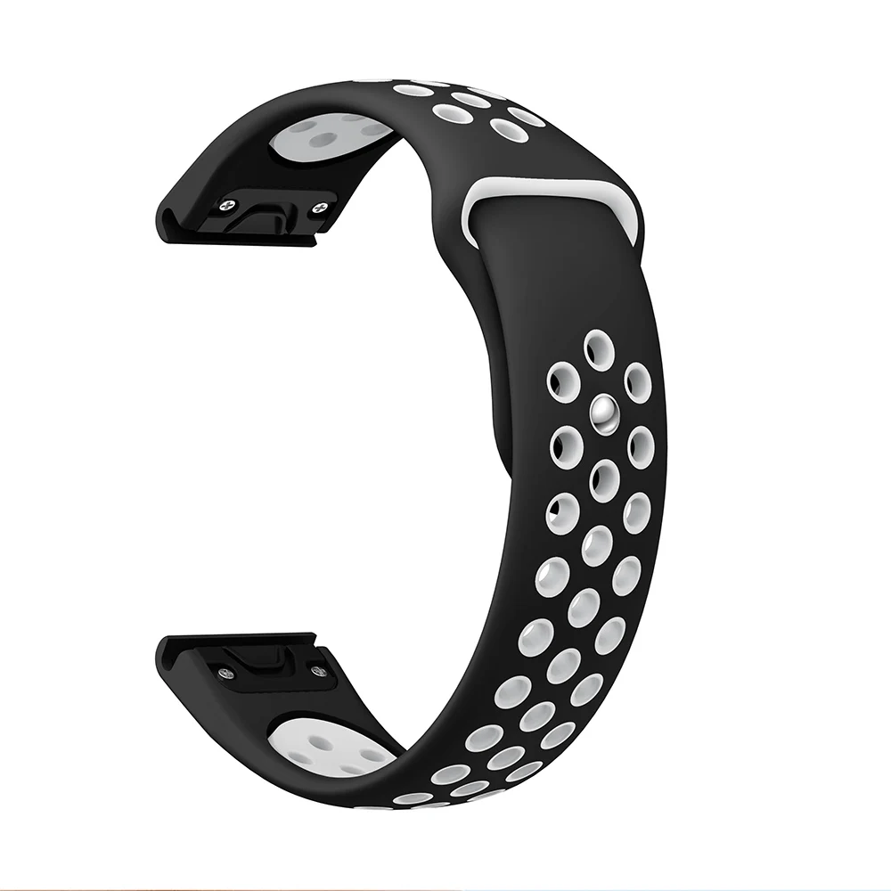 Black white 22 мм Quick release band для Garmin Fenix 5/5Plus классический ремень для Garmin Forerunner 935/Instinct/Quatix 5 Смарт часы браслет - Цвет ремешка: Black white