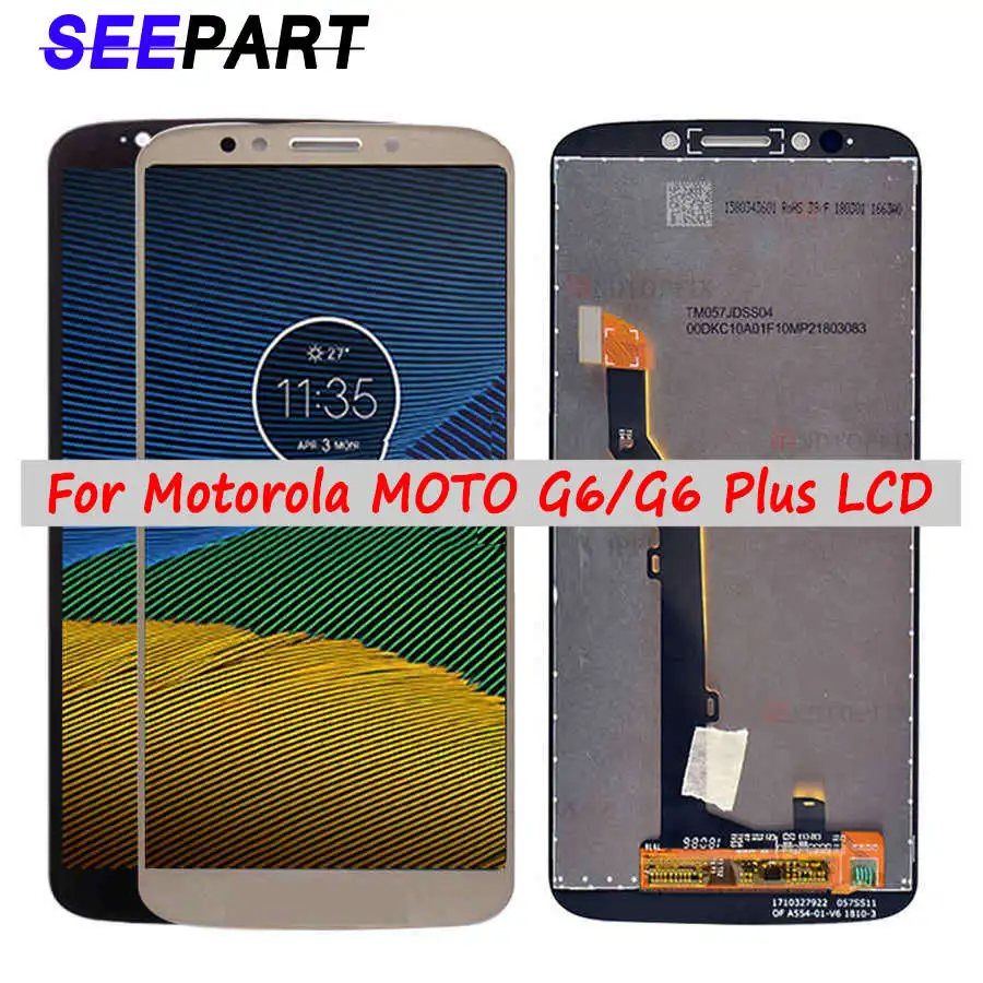 ЖК дисплей 5 7 дюйма для Motorola Moto G6 сенсорный экран с рамкой XT1925 в сборе замена 100%
