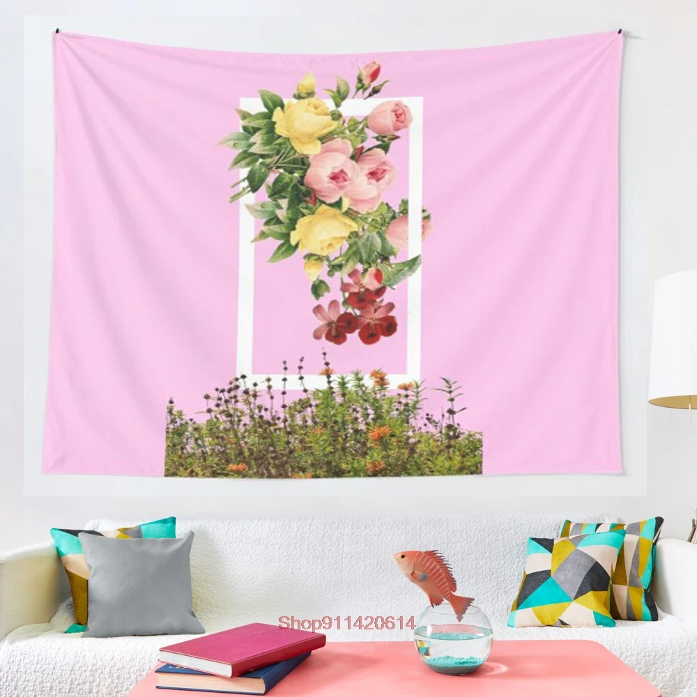 

Flowers tapestry Wall Hanging Boho Decor Psychedelic Wall Tapestry Abstract Carpet Wall Cloth Tapestries