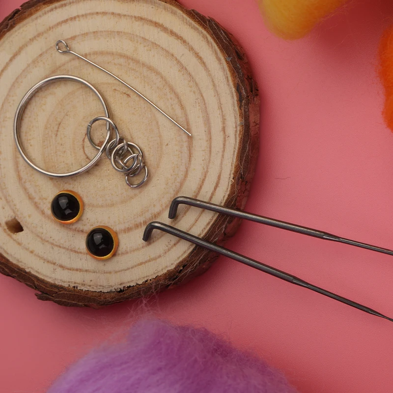 RORGETO Cute Cat Wool Felt Doll Craft DIY Non Finished Poked Set Handcraft Kit Needle Felting Toy Keychain Material Pack | Дом и сад