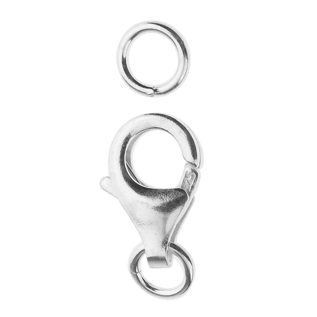 

Solid 925 Sterling Silver Lobster Claw Trigger Clasp Hooks for DIY Necklace Bracelet Making - Jewellery Findings