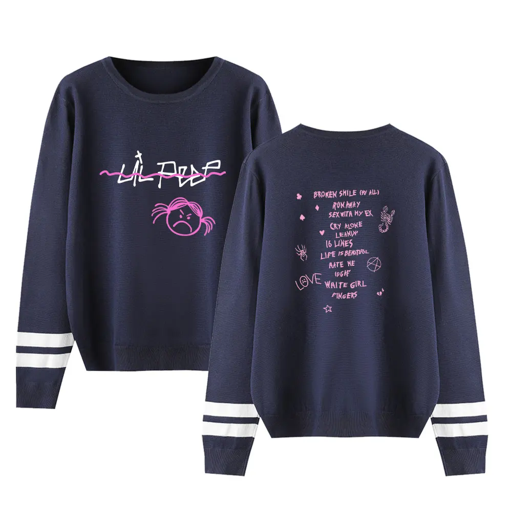 

Pertty lil peep Pink Sweater men/women Casual Funny Harajuku Sweater lil peep Popular o-neck weater casual Coats Tops