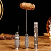 galiner luxfo cigar draw enhancer tool smoker portable dredge drilled cigar punch cutter sharp cigar needles gift box