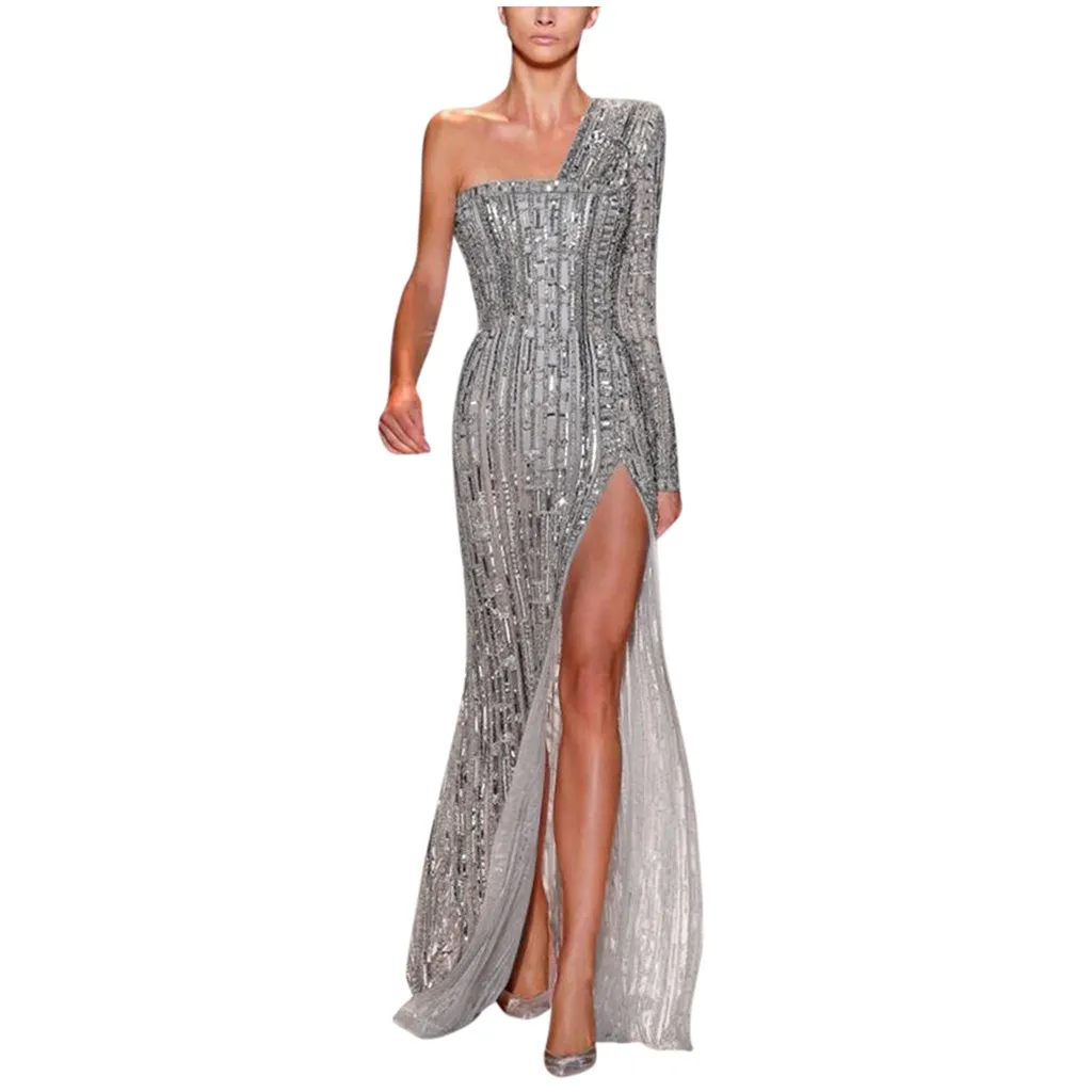 JAYCOSIN серебряное облегающее платье с блестками женское Vestidos 2019 сексуальное