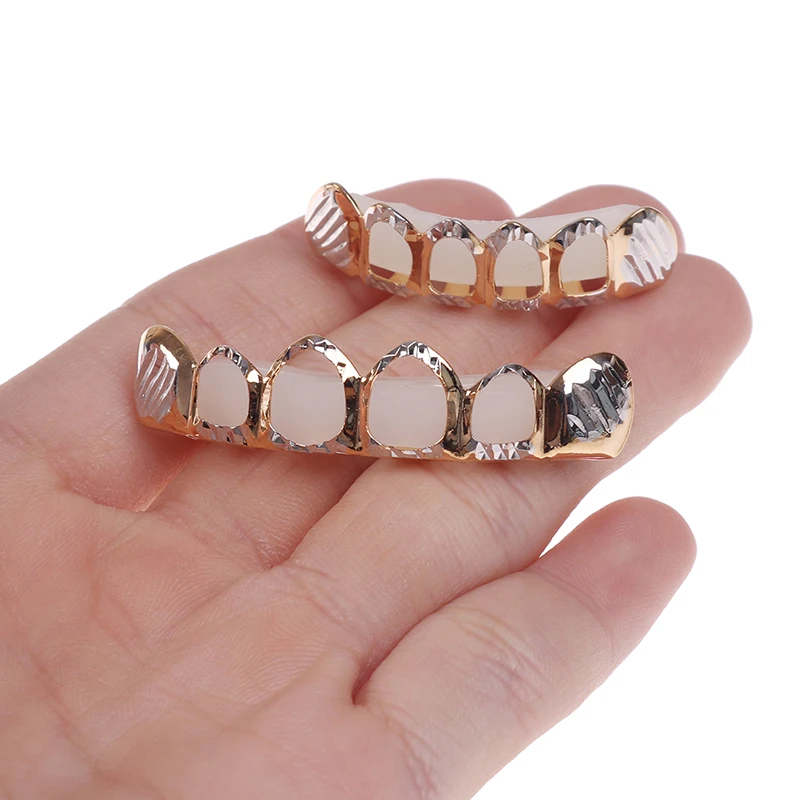 

Top&Bottom Mouth Teeth Hip Hop Grills Hollow Tooth Grill Sets Punk Body Jewelry