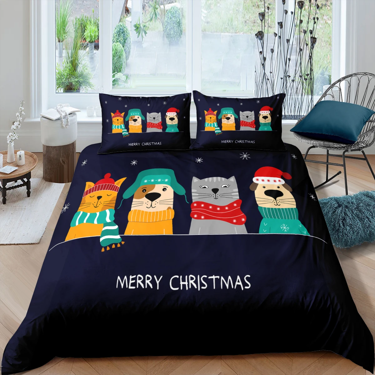 Comprar Funda Nórdica Con Estampado 3D Para Mascotas, Juego De Cama Con Funda De Almohada, Tamaño King Y Queen Para Niños