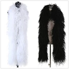 WCFeatherS белый Боа из страусовых перьев 2 метра мягкие натуральные перья для свадебного платья украшение одежды шарф 1-30 слоев толщина