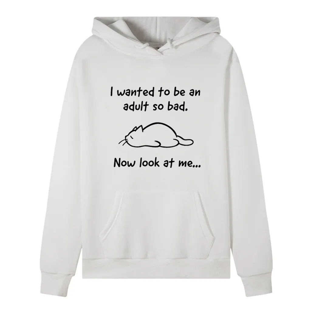 Новинка 2019 толстовка женская Повседневная с длинным рукавом капюшоном свободная