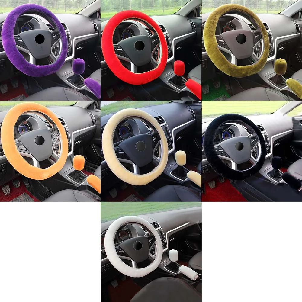 DJSona 2018 новая зимняя искусственная шерсть чехол рулевого колеса автомобиля для