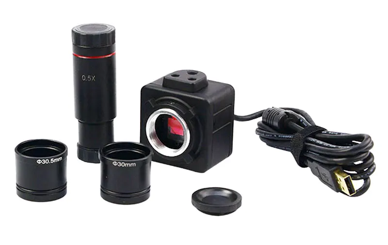 5.0MP HD Микроскоп USB Цифровой электронный окуляр видеокамера с c-креплением 0.5X адаптер 23,2 мм 30 мм 30,5 мм релейный объектив