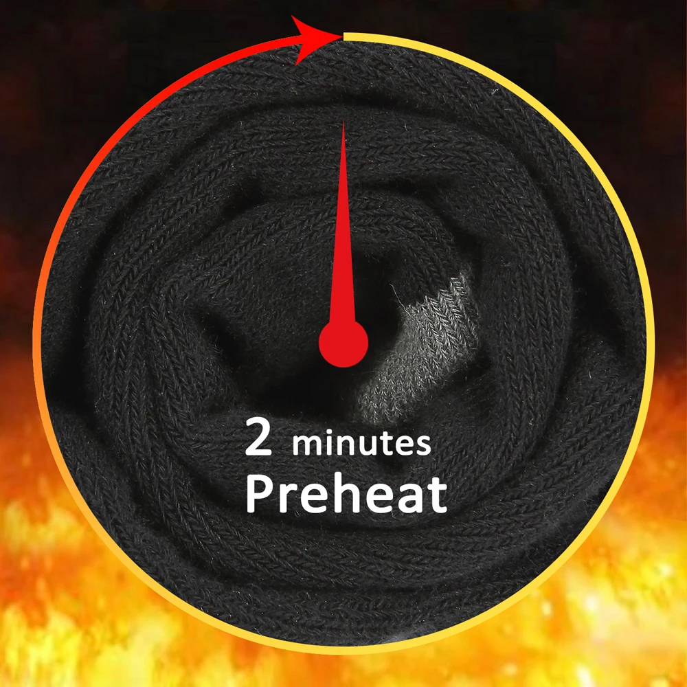 Хлопковые носки с подогревом и аккумулятором высококачественные зимние