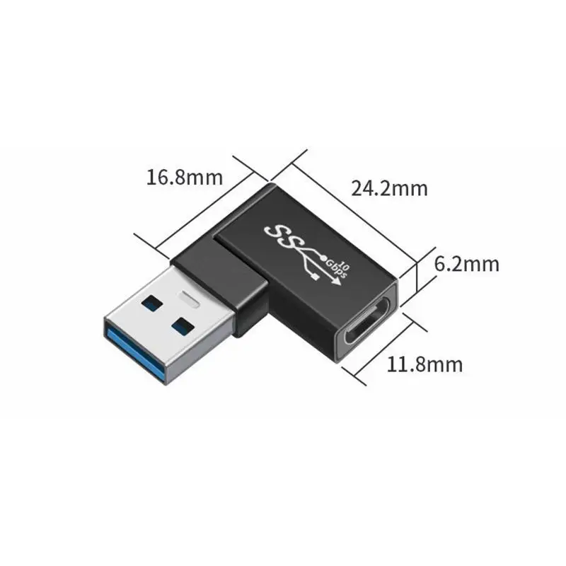 90 градусов USB C Female to 3 0 Мужской адаптер двусторонний 5 Гбит/с GEN 1 Тип