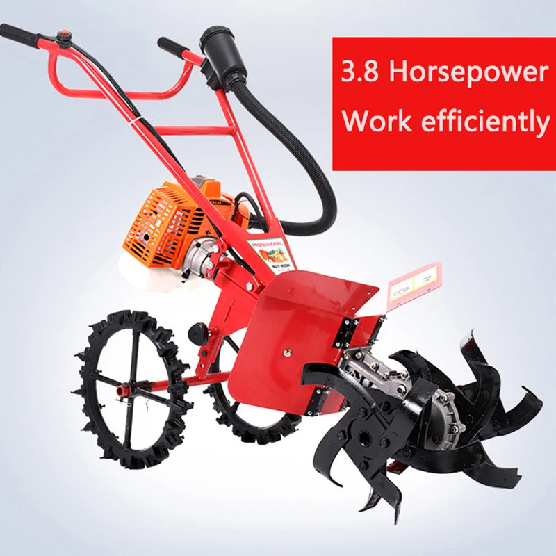 

Small Diesel Rotary Tiller Vegetable Garden Orchard Loose Soil Weeding Plowing Ditch Micro Tillage Machine Agricultural Tools