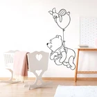 Большие Мультяшные Винни-Пух, поросенок, воздушные шары, настенные Стикеры, детская комната, Аниме Винни-Пух, воздушные шары, виниловые наклейки на стену