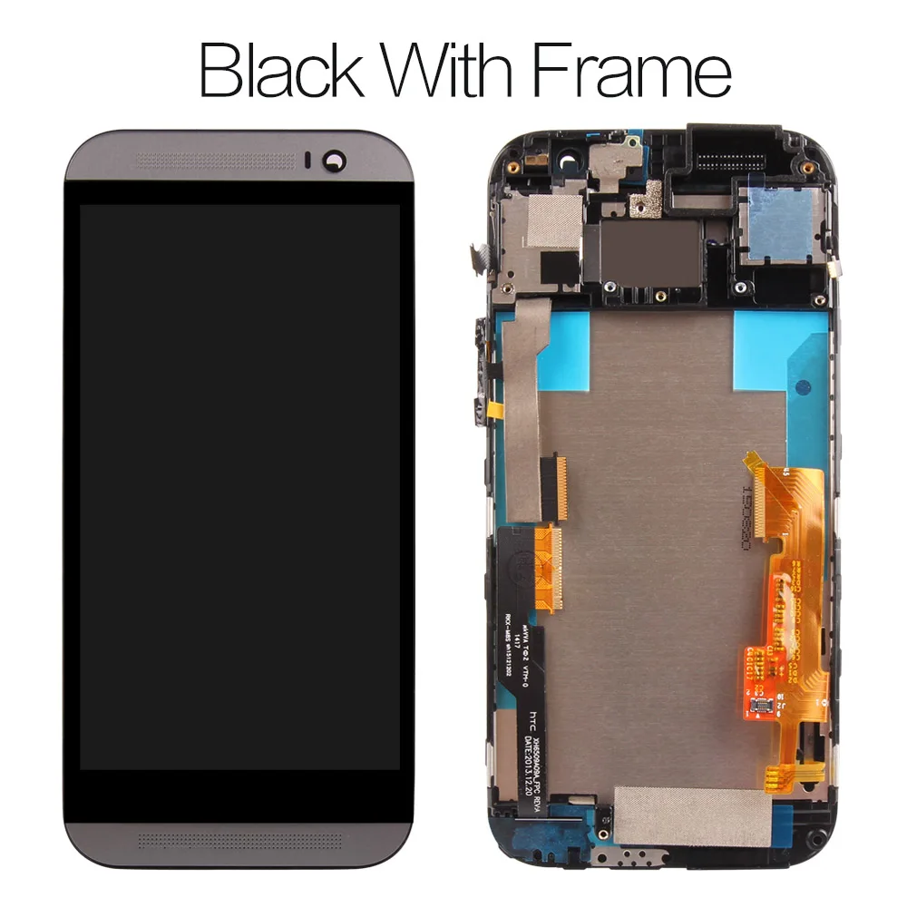 With Black Frame " 1920x1080 Для htc One M8s lcd сенсорный экран с рамкой htc M8S дисплей дигитайзер сборка запасные части - Цвет: With Black Frame