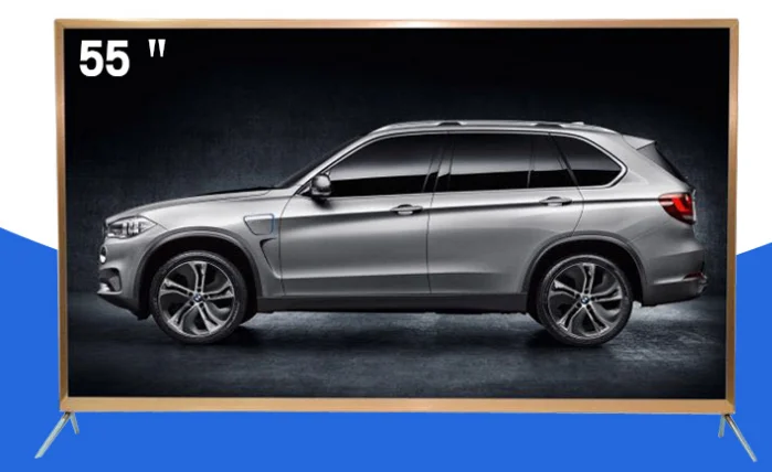 Золотой цвет рамки/в виде ракушки 45 55 65 ''дюймовый светодиодный ТВ для