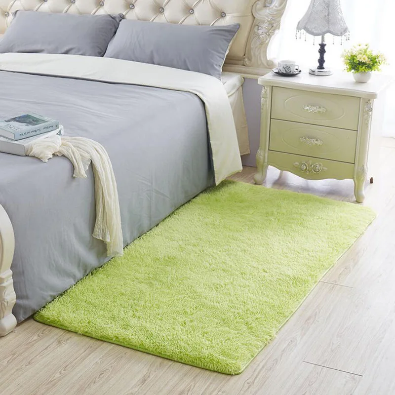 Fruit Green High Quality Big Size Bathroom Carpet Floor Rug Bedroom Kitchen Bathroom Mat Sofa Rug 1pcs Rectangle Solid Bath Mat Doorway Rug - Цвет: Fruit Green