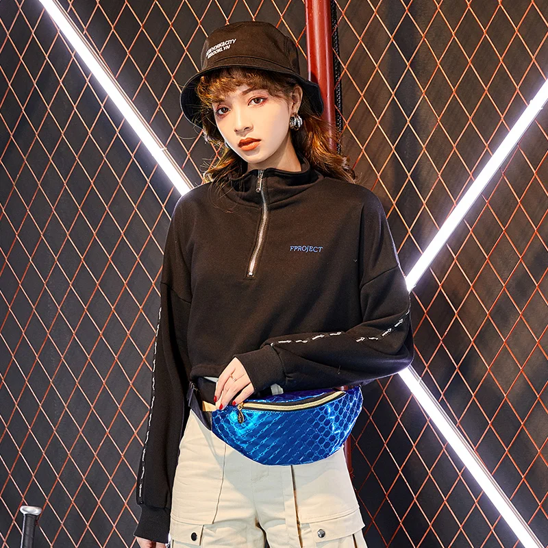 Поясная Сумка для женщин популярная блестящая кожаная Водонепроницаемая