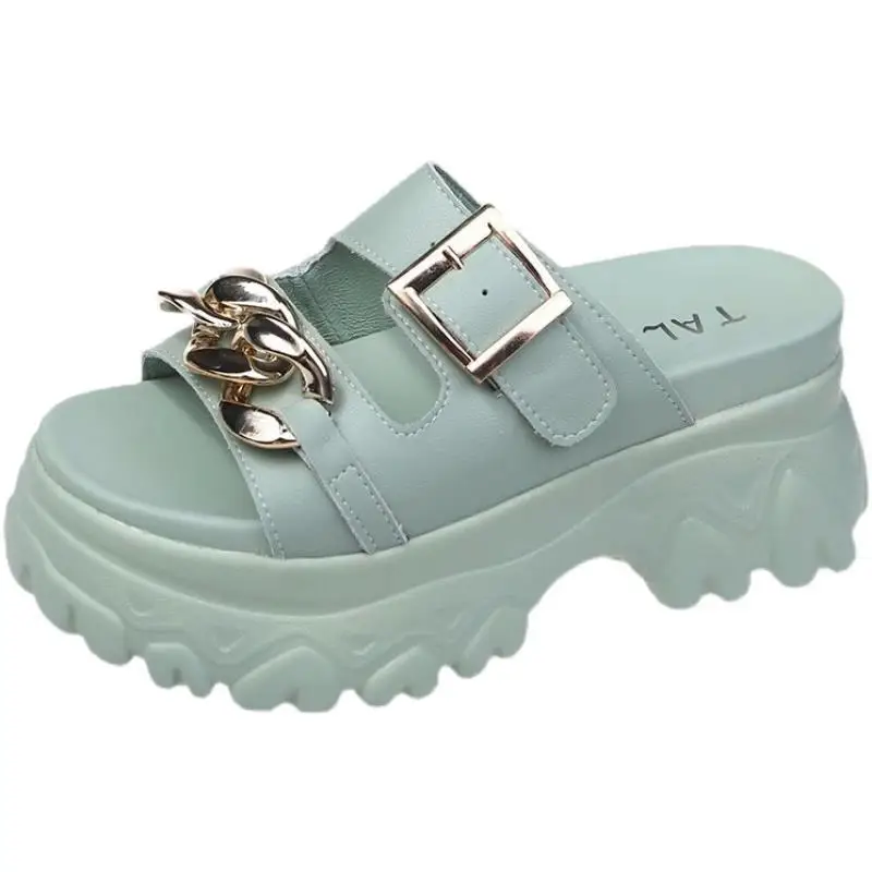 

Women's Platform Sandals Outdoor Non-Slip Ins Fashionable All-Matching 2021 Summer New Korean Style Fashionable Platform Sandals