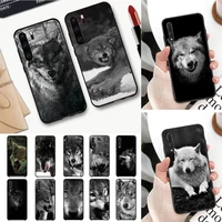 fhnblj angry animal wolf face phone case for huawei p30 plus p8 lite p9 lite back coque for psmart p20 pro p10 lite