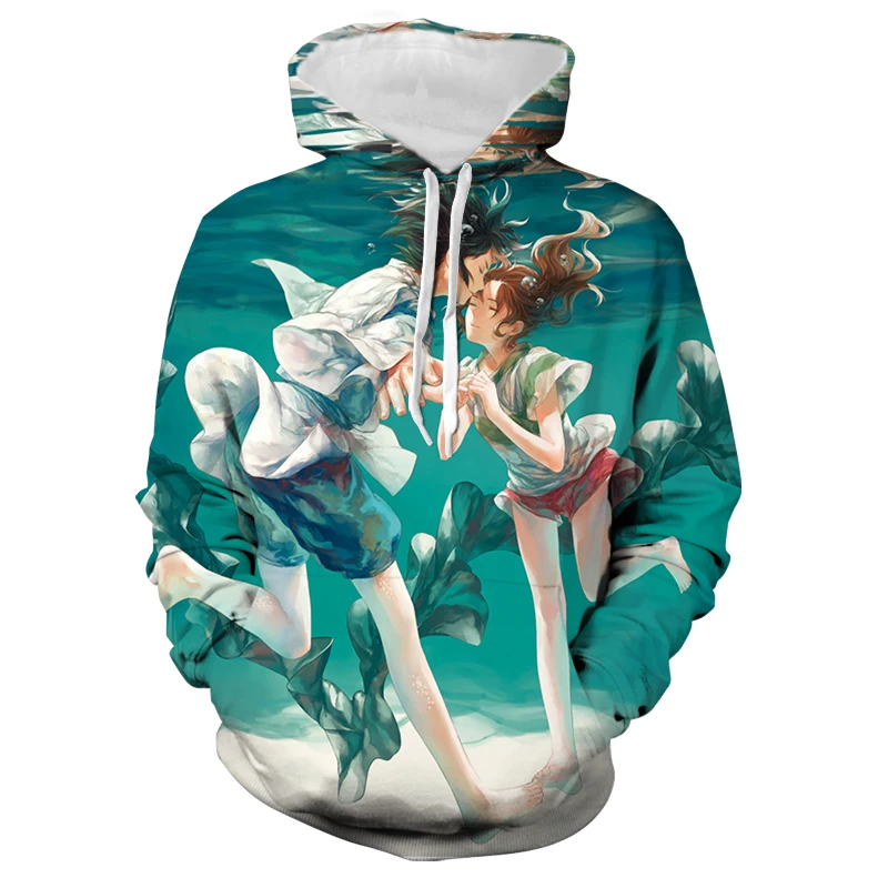 

Spring Autumn Men's And Women's Hoodie 3d Printing Spirited Away Children's Cartoon Sweatshirt Anime Harajuku Tops Girl Hoodies